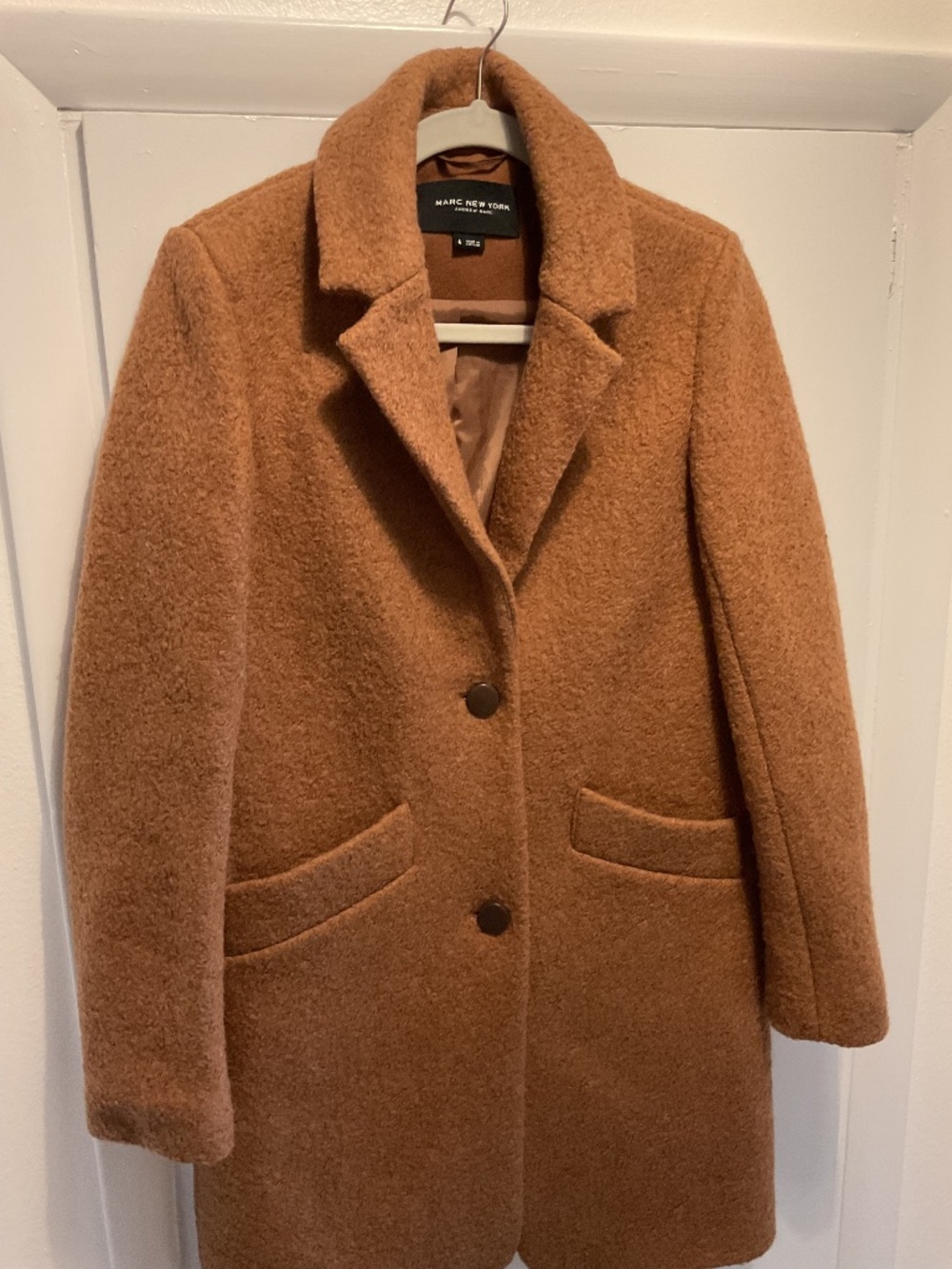 Marc New York by Andrew Marc Caramel Coat, Knee Length, Size 4